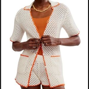 NWT Free People Cabana Fauxchet White Crochet Top